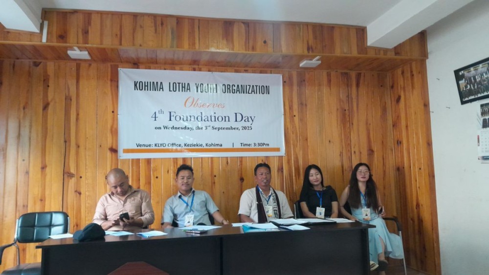 Kohima Lotha Youth Organisation observed its 4th Foundation Day at the KLH Ki Kezeikie in Kohima on September 3.